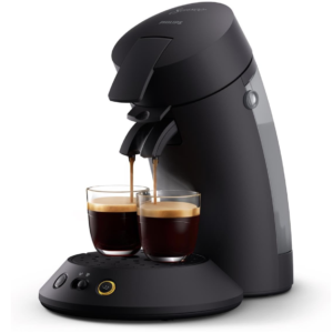 Forcuiss SENSEO Original Plus Machine à café à dosettes, Crema Plus, Sélecteur d'intensité Technologie Booster d'arômes, Produit vert, Noir intense (CSA210/61)